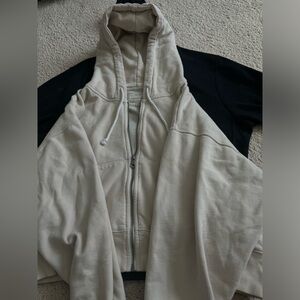 Off white American Eagle Cropped Hoodie
